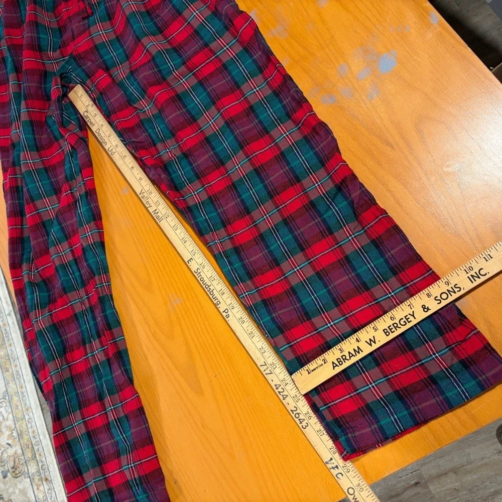 Polo Ralph Lauren Mens L Flannel Cotton‎ Pajama Pants Sleepwear Red Green Plaid